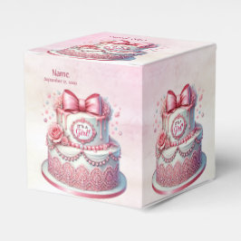 Dekorative Cake Pink Bow Gevor Box Geschenkschachtel