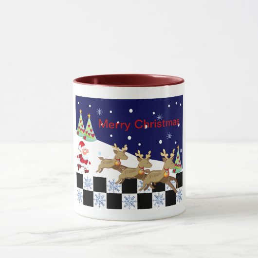 Dekorative Cartoon-WeihnachtsTasse Tasse (Zentrum)