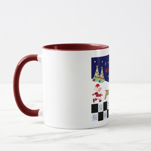 Dekorative Cartoon-WeihnachtsTasse Tasse (Links)