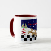 Dekorative Cartoon-WeihnachtsTasse Tasse (Vorderseite Links)