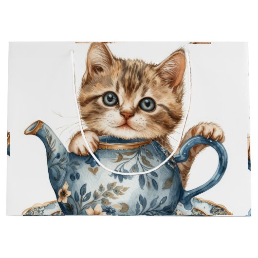 Dekorative Cat Gift Bags Große Geschenktüte (Vorderseite)