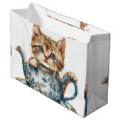 Dekorative Cat Gift Bags Große Geschenktüte (Vorderseite Schrägansicht)