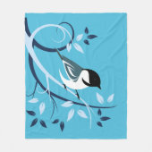 Dekorative Chickadee-Vogel-Geschenke Fleecedecke (Vorderseite)