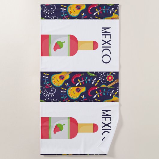 Dekorative Chili-Feier Strandtuch (Vorderseite)