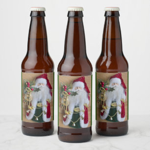 DEKORATIVE CHRISTMAS SANTA BIERFLASCHENETIKETT