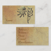 Dekorative Chrysantheme Visitenkarte (Vorne/Hinten)