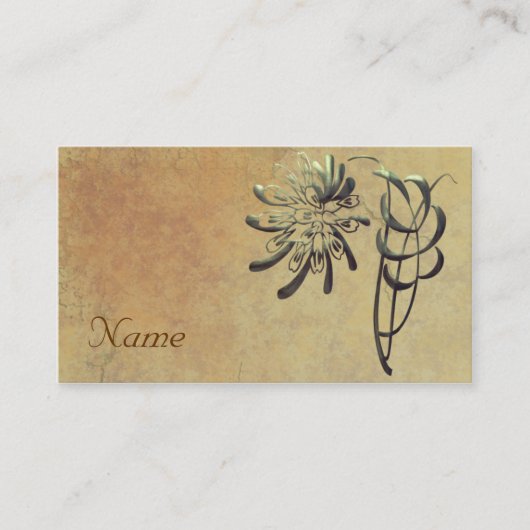 Dekorative Chrysantheme Visitenkarte (Vorderseite)