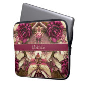 Dekorative Collage Butterfets und Rose Laptop Sl Laptopschutzhülle (Vorderseite Links)