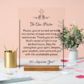 Dekorative Cross Pastor Aufwertung Akryllische Zei Acrylschild (Hochzeit)