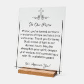 Dekorative Cross Pastor Aufwertung Akryllische Zei Acrylschild (Winkel)