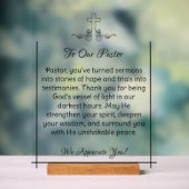 Dekorative Cross Pastor Aufwertung Akryllische Zei Acrylschild (Neutral)