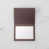 Dekorative Dahlias Brown Hintergrund Vielen Dank Karte (Innenseite)