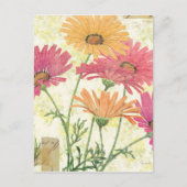 Dekorative Daisies Postkarte (Vorderseite)