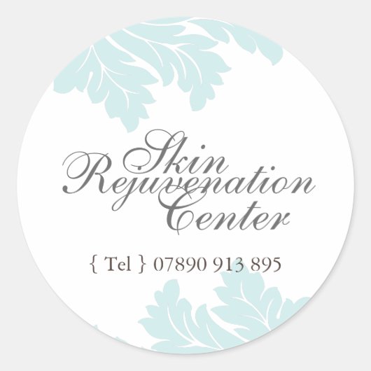 Dekorative Damaskleber Runder Aufkleber (Vorderseite)