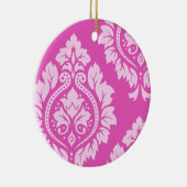 Dekorative Damast-Kunst I - Licht auf dunklem Rosa Keramikornament (Rechts)