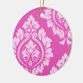 Dekorative Damast-Kunst I - Licht auf dunklem Rosa Keramikornament (Links)