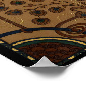 Dekorative Deco-Blumen Poster (Ecke)