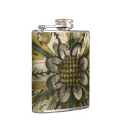 Dekorative Demaskrosette auf grauem Hintergrund Flachmann (Rechts)