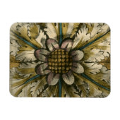 Dekorative Demaskrosette auf grauem Hintergrund Magnet (Horizontal)