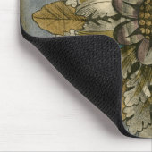 Dekorative Demaskrosette auf grauem Hintergrund Mousepad (Ecke)