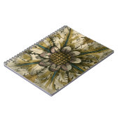 Dekorative Demaskrosette auf grauem Hintergrund Notizblock (Linke Seite)