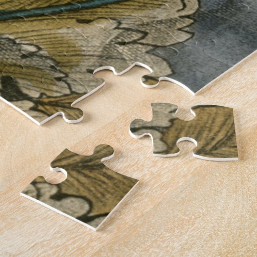 Dekorative Demaskrosette auf grauem Hintergrund Puzzle (Seite)