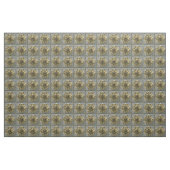 Dekorative Demaskrosette auf grauem Hintergrund Stoff (Yard (91,4 cm))