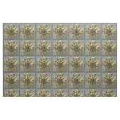 Dekorative Demaskrosette auf grauem Hintergrund Stoff (Fat Quarter (45,7 x 55,9 cm))