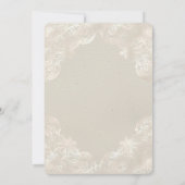 Dekorative Dove Grau mit Wein und Rosen Einladung (Rückseite)