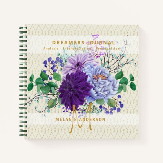 Dekorative Dreamers Journal Dream Analysis Notes Notizblock (Vorderseite)