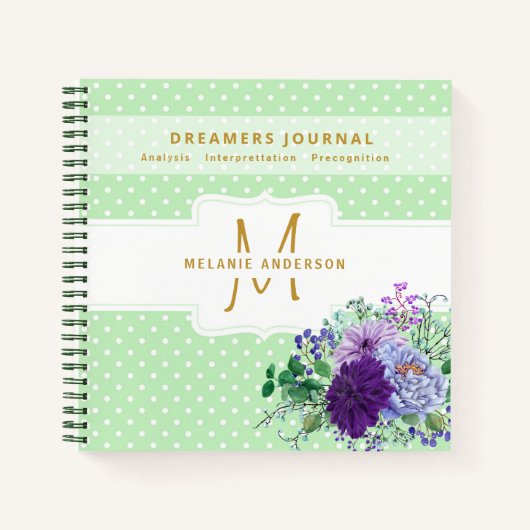 Dekorative Dreamers Journal Dream Analysis Notes Notizblock (Vorderseite)