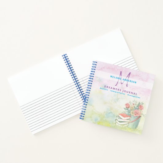 Dekorative Dreamers Journal Dream Analysis Notes Notizblock (Innenseite)