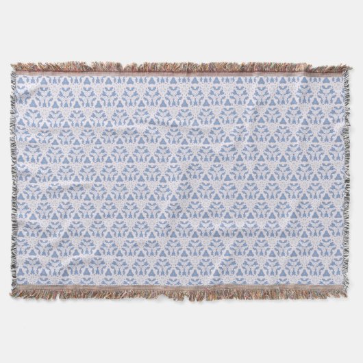 Dekorative Dreiecke Blau Weiß Decke (Vorderseite)