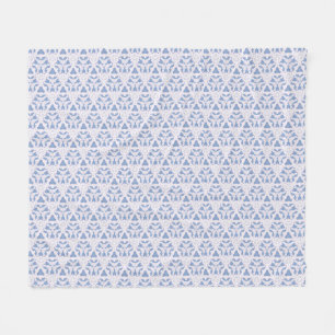 Dekorative Dreiecke Blau Weiß Fleecedecke