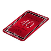 Dekorative Ecken Ruby & Black Birthday Magnet (Linke Seite)