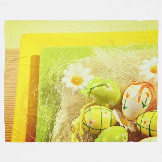 Dekorative Eier Fleecedecke (Vorderseite (Horizontal))