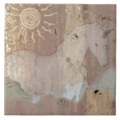 Dekorative Einhorn-Fliese Fliese (Vorderseite)