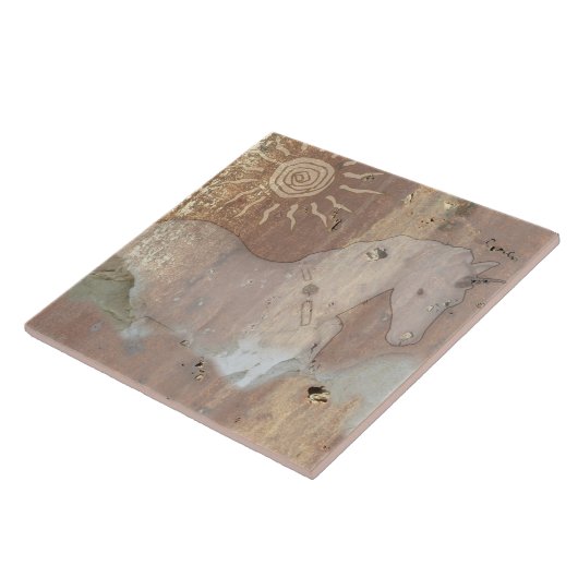 Dekorative Einhorn-Fliese Fliese (Seite)