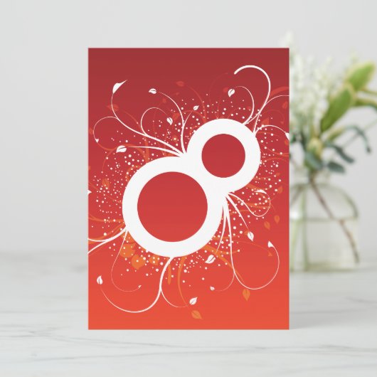 Dekorative Einladungen (Stehend Vorderseite)