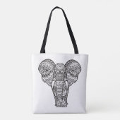 Dekorative Elefant-Art 2 Tasche (Rückseite)
