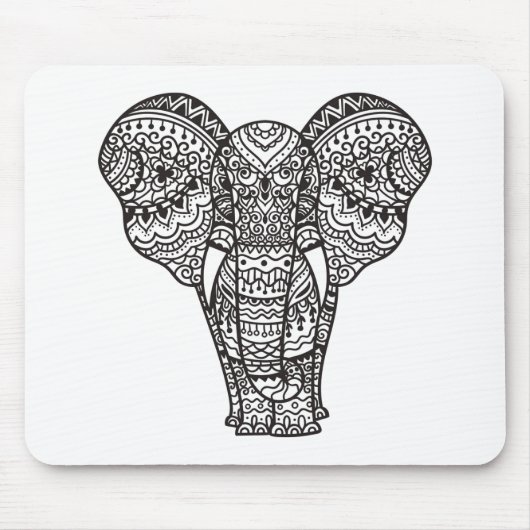 Dekorative Elefant-Art Mousepad (Vorne)