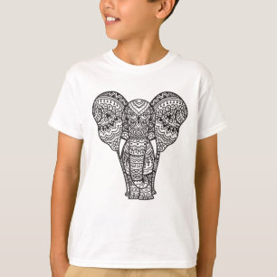 Dekorative Elefant-Art T-Shirt