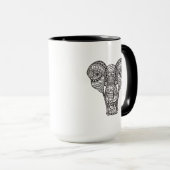 Dekorative Elefant-Art Tasse (VorderseiteRechts)