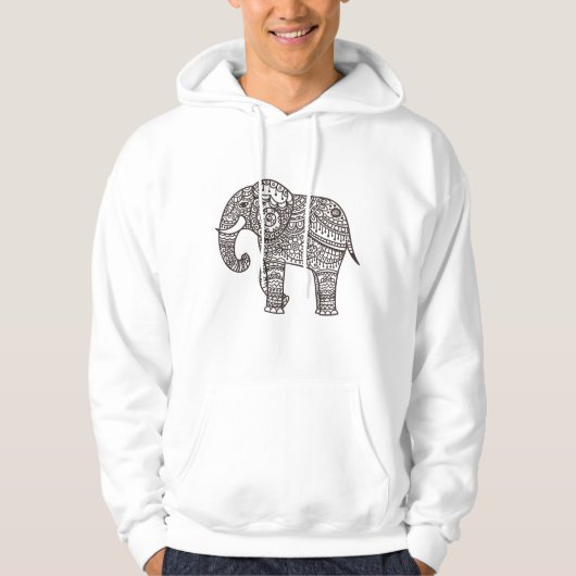 Dekorative Elefant Hoodie (Vorderseite)