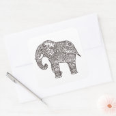 Dekorative Elefant Quadratischer Aufkleber (Umschlag)