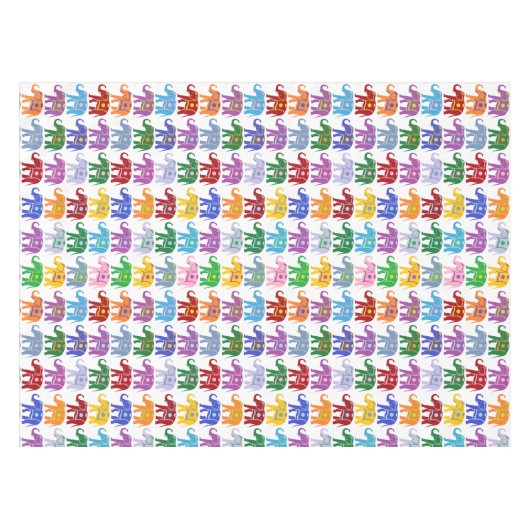 Dekorative Elefanten Tischdecke (Vorderseite (Horizontal))