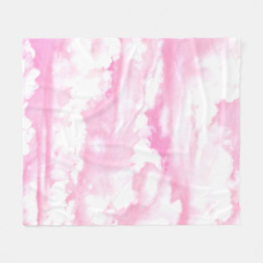 Dekorative Elegant Soft Powder Pink Wolken Fleecedecke (Vorderseite (Horizontal))