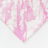 Dekorative Elegant Soft Powder Pink Wolken Fleecedecke (Ecke)
