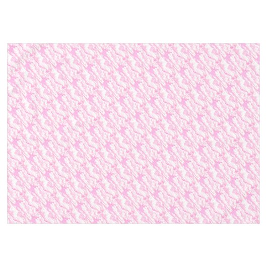 Dekorative Elegant Soft Powder Pink Wolken Tischdecke (Vorderseite (Horizontal))