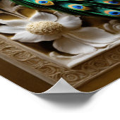 "Dekorative Elegante: Plakatunterhaltung mit Pfau Poster (Ecke)